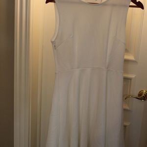 White High-Low Polyester Dress